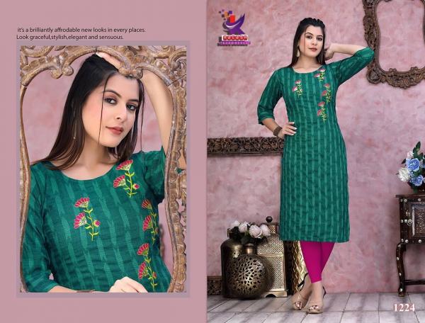 Kalash Royal Queen Rayon Designer Embroidery Kurti Collection